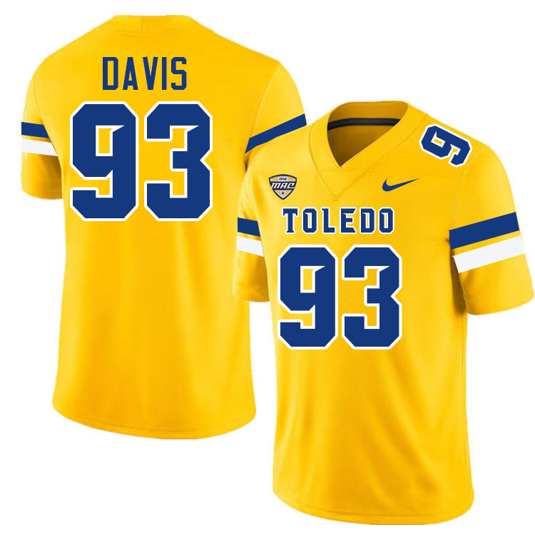 Malachi Davis Toledo Jersey,Toledo Rockets College Football Jersey Youth College-Gold